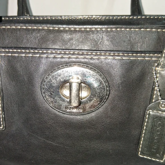 Coach Black Satchel Bag - Picture 3 of 14
